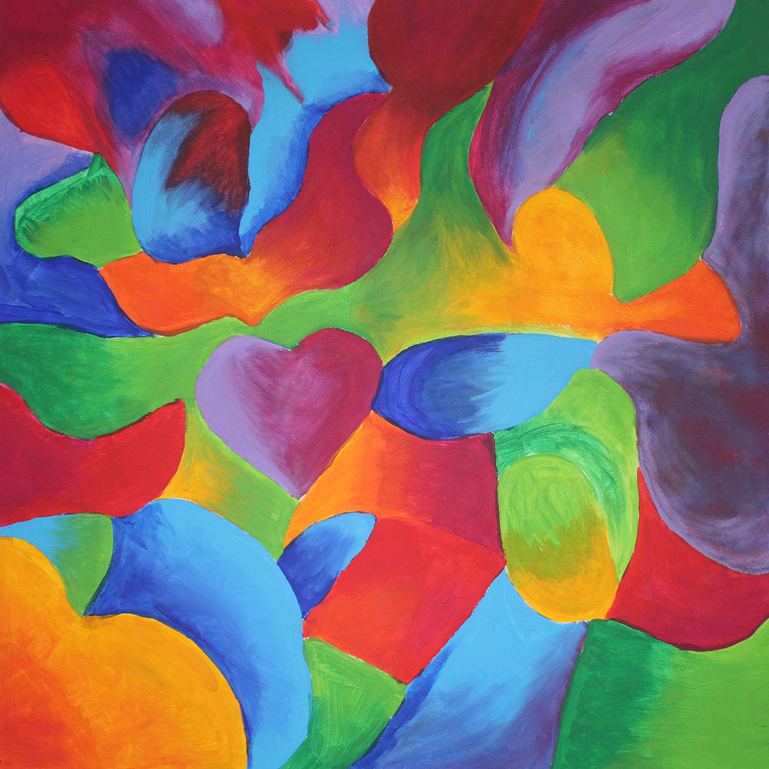 Bild Gemälde Grafity bunt